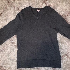 Merona V-Neck Sweater - Gray